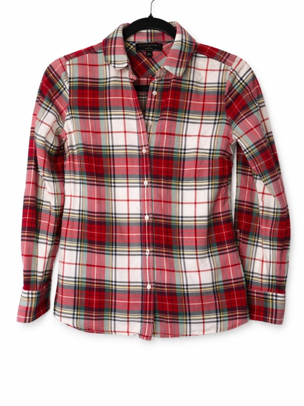 Banana Republic Soft Wash Plaid Button Down Shirt Women’s XS Red Green Classic